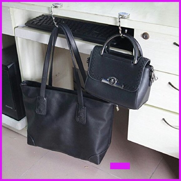 Foldable Handbag Hangers Set of 6 Mixed Patterns Zinc Alloy Practical Chic - Picture 7 of 8